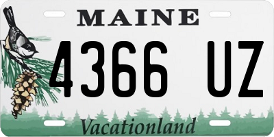 ME license plate 4366UZ