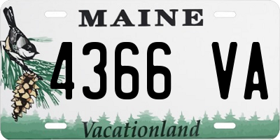 ME license plate 4366VA
