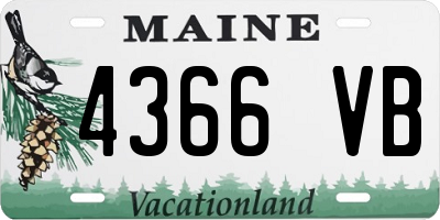 ME license plate 4366VB