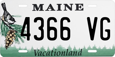 ME license plate 4366VG