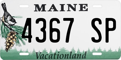 ME license plate 4367SP