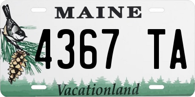 ME license plate 4367TA