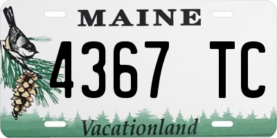 ME license plate 4367TC