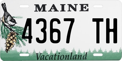 ME license plate 4367TH