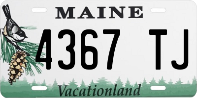ME license plate 4367TJ
