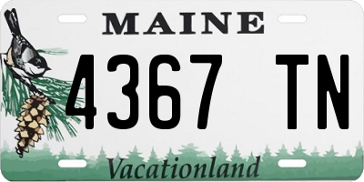 ME license plate 4367TN
