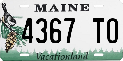 ME license plate 4367TO