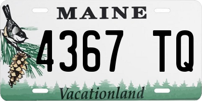 ME license plate 4367TQ
