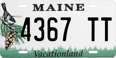 ME license plate 4367TT