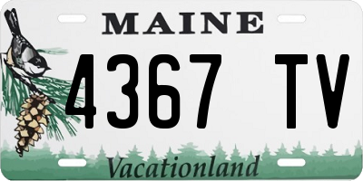 ME license plate 4367TV