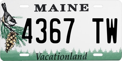 ME license plate 4367TW