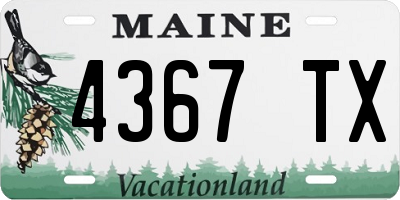 ME license plate 4367TX