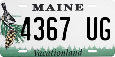ME license plate 4367UG