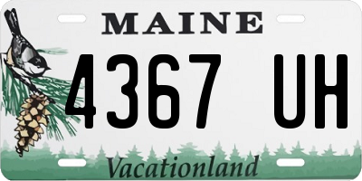 ME license plate 4367UH