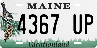 ME license plate 4367UP