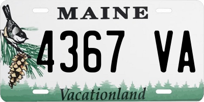 ME license plate 4367VA