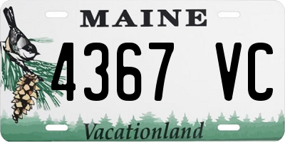 ME license plate 4367VC