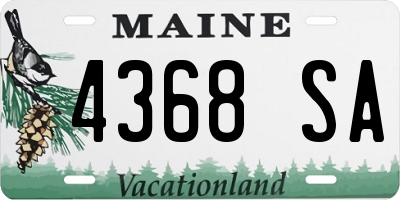 ME license plate 4368SA