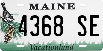 ME license plate 4368SE