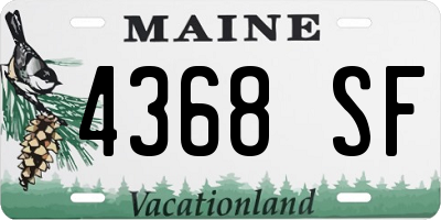ME license plate 4368SF
