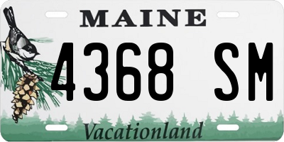 ME license plate 4368SM
