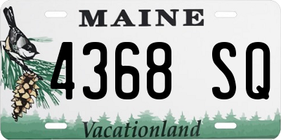 ME license plate 4368SQ