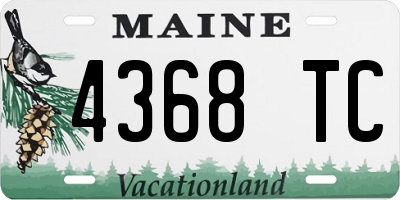 ME license plate 4368TC