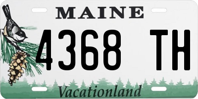 ME license plate 4368TH