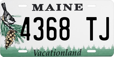 ME license plate 4368TJ