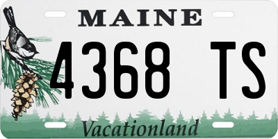 ME license plate 4368TS
