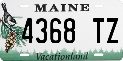 ME license plate 4368TZ
