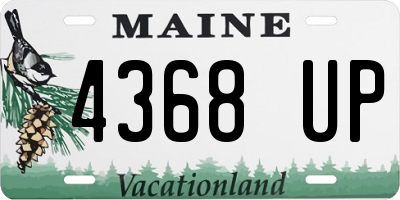 ME license plate 4368UP
