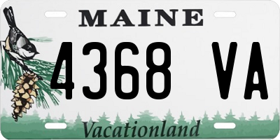 ME license plate 4368VA