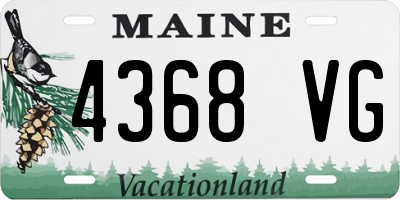 ME license plate 4368VG