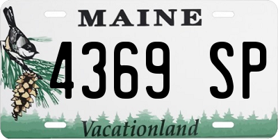 ME license plate 4369SP
