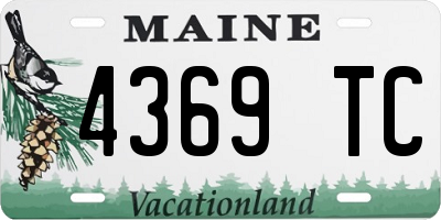 ME license plate 4369TC