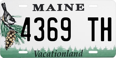 ME license plate 4369TH