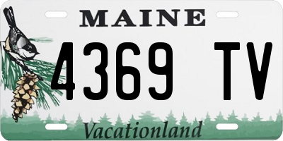 ME license plate 4369TV