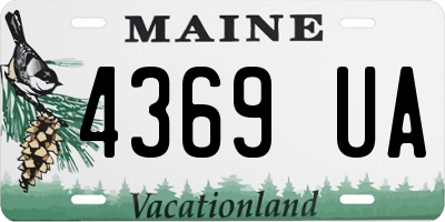 ME license plate 4369UA