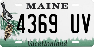 ME license plate 4369UV