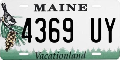 ME license plate 4369UY