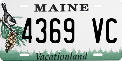 ME license plate 4369VC