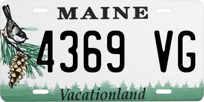 ME license plate 4369VG