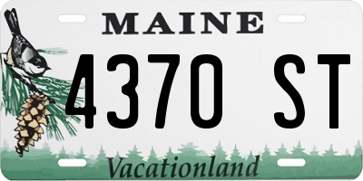 ME license plate 4370ST
