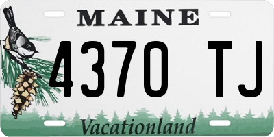 ME license plate 4370TJ