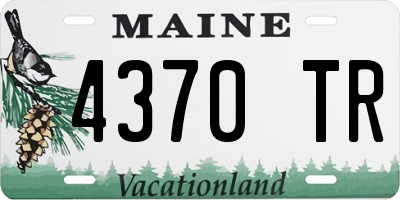 ME license plate 4370TR