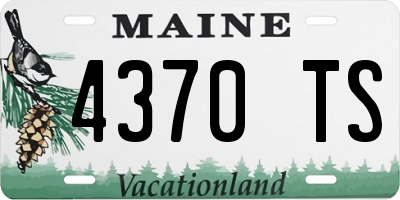 ME license plate 4370TS