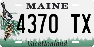 ME license plate 4370TX