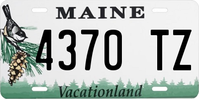 ME license plate 4370TZ