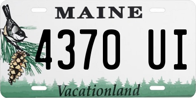 ME license plate 4370UI